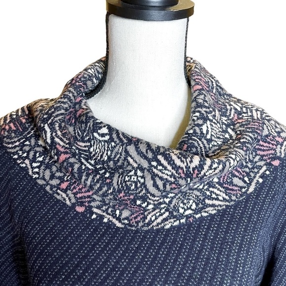 Anthropologie Moth Navy Imperial Garden Tunic Sweater Dress XS Wool Alpaca - Picture 6 of 16